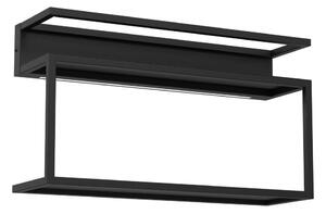 Стена рафт с LED осветление SHELF 33x60 см черен