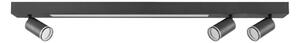 LED Плафониера ПАРИЖ LED/24W/230V + 3xGU10/10W черен