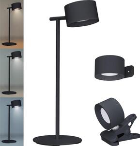 Solight WO68-B-LED 3в1 акумулаторна лампа LED/4W/2000mAh 3000/4000/6500K черна