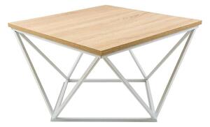 Масичка за кафе CURVED 60x60 см бял/бежов