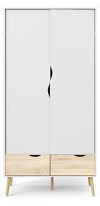 Бял гардероб 99x200 cm Oslo - Tvilum