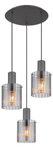 Globo 15904-3HR - Пендел TULIVAR 3xE27/40W/230V Ø 48 см сив