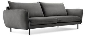 Тъмносив диван от кадифе , 230 см Vienna - Cosmopolitan Design