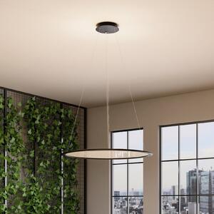 Deko-Light LED висяща лампа PANEL, черна, Ø 63 cm, метал, CCT dim 50 W, Затъмняване, Черен, кабинет / офис, Алуминий, Модерен