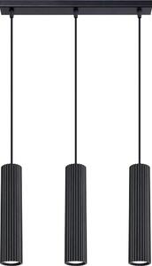 Sollux SL.1575 - Пендел KARBON 3xGU10/10W/230V черен