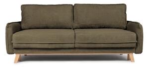 Зелен разтегателен диван от рипсено кадифе 218 cm Tori – Bonami Selection