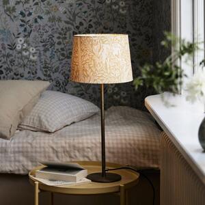PR Home Настолна лампа BASE ELDERTREE, жълта, височина 58 см, плат, Жълт, Дневна/трапезария, Метал