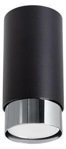 Sollux SL.1408 - Спот NERO 1xGU10/10W/230V 12,5 см черен/лъскав хром