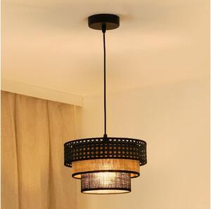 Brilagi - Полилей DAKOTA LUNETA 1xE27/15W/230V, Ø 25 см, черен/ратан