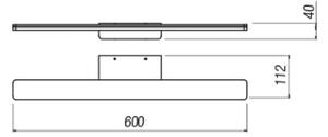 Redo 01-2504- LED Лампа за огледало в баня BARRIO LED/17,25W/230V IP44 черен