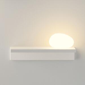 Vibia LED стенна лампа Suite, камък вдясно, бяла, 14 cm, Бял, Дневна/трапезария, Пластмаса, Дизайн