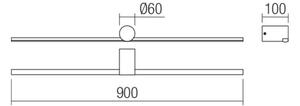 Redo 01-4034 - LED Лампа за огледало в баня ROW LED/18W/230V 90 см IP44 бял