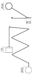 Redo 01-1821 - Пендел DODO 1xE27/15W/230V паяк бял