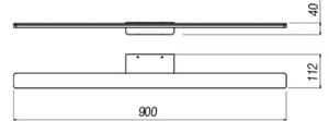 Redo 01-2508 -LED Лампа за огледало в баня BARRIO LED/27,39W/230V IP44 черен