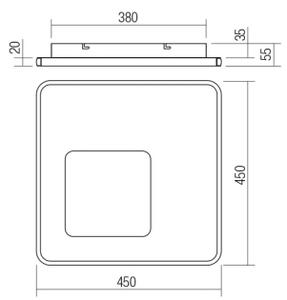 Redo 05-961-LED Димируем плафон SINTESI LED/53W/230V 3000-6000K + д.у