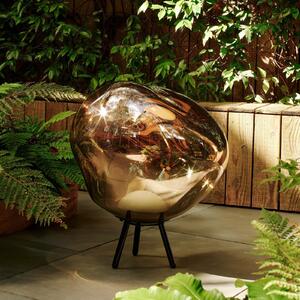 Tom Dixon LED акумулаторна лампа за тераса Melt large, златист цвят, Затъмняване, Злато / месинг, Пластмаса, Дизайн, Стояща сянка