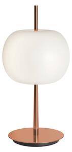 Kdln LED настолна лампа KUSHI, медна, височина 32 см, димер, CCT, Затъмняване, Мед, Дневна/трапезария, Стъкло, Дизайн