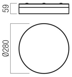 Redo 01-3736 - LED таванно осветително тяло FRISBI LED/18W/230V 3000/4000K IP44