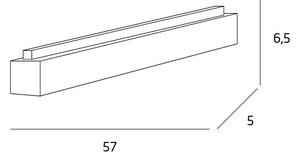 MAXLIGHT C0124 - LED Плафониера LINEAR LED/18W/230V 57 см бял
