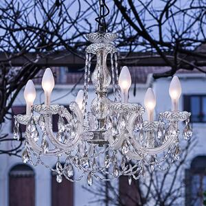 Masiero 6-светлинен LED полилей за открито Drylight S6, Прозрачен, Метал, Модерен, Специални форми на открито