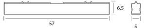 MAXLIGHT C0190D - LED Димируем плафон LINEAR LED/18W/230V черен