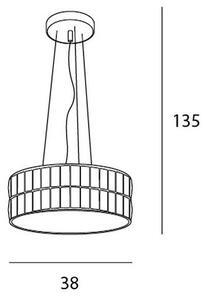 MAXLIGHT P0236 - Пендел DIAMANTE 5xG9/42W/230V Ø 38 см хром