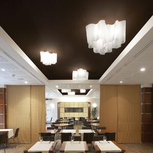 Artemide Logico плафон, 3-крилен, 120°, 45x45 cm, Затъмняване, Бял, Дневна/трапезария, Стъкло, Дизайн