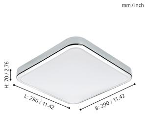 Eglo 96229 - LED плафон за баня MANILVA LED/16W/230V IP44