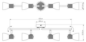 Globo 54352-4 - Спот GYLFI 4xE14/40W/230V