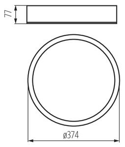 Kanlux 23121 - Плафон JASMIN 2xE27/20W/230V ø 37,5 см венге