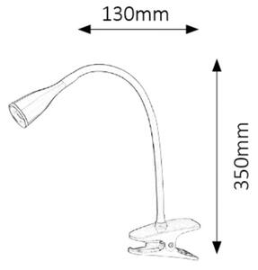 Rabalux 4198 - LED настолна лампа с щипка JEFF LED/4,5W/230V червена
