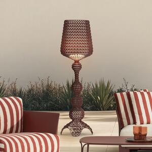Kartell LED външна лампа Kabuki, червена, IP44, с регулируема яркост, Затъмняване, Червен, Пластмаса, Дизайн