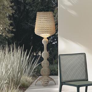Kartell LED външна лампа Kabuki, сиво, IP44, с регулируема яркост, Затъмняване, Сив, Пластмаса, Дизайн
