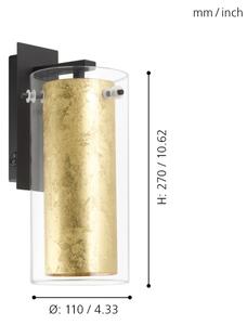 Eglo 97839 - Стенна лампа PINTO GOLD 1xE27/40W/230V