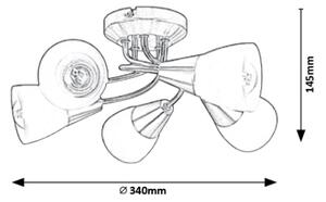 Rabalux 5691 - Плафон CONNOR 5xE14/40W/230V