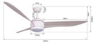 Lucci air 512911 - LED Вентилатор за таван AIRFUSION LED/20W/230V дърво/бял + д.у