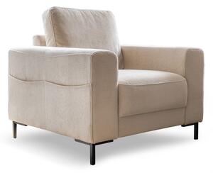 Бежово кресло от рипсено кадифе Lofty Lilly – Miuform