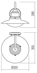 Redo 90093 - Външна стенна лампа ELIO 1xE27/42W/230V IP44