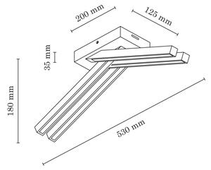 Spot-Light 2246474 - LED полилей с повърхностен монтаж LINUS 4xLED/4,5W/230V матов дъб