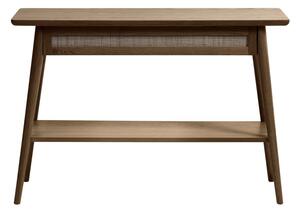 Кафява конзолна маса с дъбов плот 40x110 cm Barrali – Unique Furniture