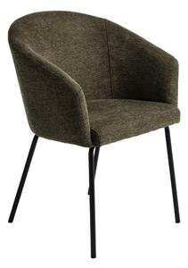 Тапициран трапезен стол с подлакътници в цвят каки Easton – Unique Furniture