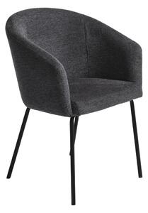 Тъмносив тапициран трапезен стол с подлакътници Easton – Unique Furniture
