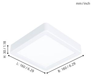 Eglo 99246 - LED таванно осветително тяло FUEVA 5 LED/10,5W/230V
