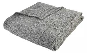Сиво плетено одеяло 150x200 cm Cable Knit – Bianca
