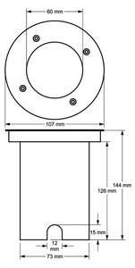 Екстериорна лампа за алея 1xGU10/35W/230V IP67 матов хром