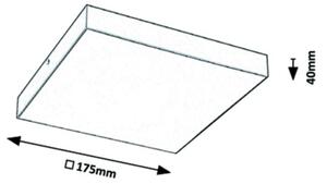 Rabalux - LED таванно осветително тяло LED/18W/230V 3000-6000K IP44 черно