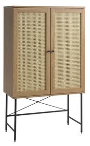 Шкафче от декор от дъб в естествен цвят 80x135 cm Pensacola – Unique Furniture