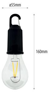 LED димируема външна висяща презареждаема лампа LED/3W/5V 400 mAh IP44