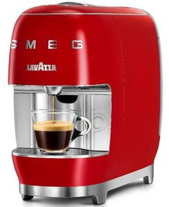 Еспресо машина за капсули SMEG Lavazza A Modo Mio LM200, 1250 W, 10 bar, 0.9 л, Бързо загряване, Червен