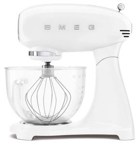 Планетарен миксер SMEG SMF15WHEU, 1000 W, 4.8 л, 10 скорости, Директно задвижване, Крачета против хлъзгане, Бял